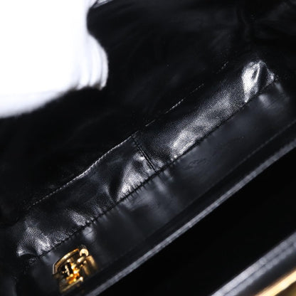 Salvatore Ferragamo Gancini Shoulder Bag Leather, BLACK, LEATHER, Shoulder bag