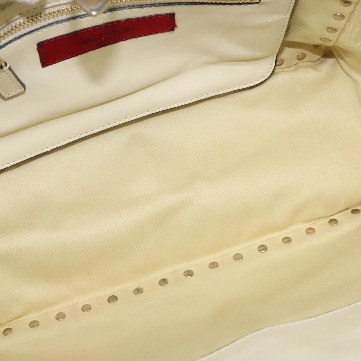 Valentino Garavani Rockstud Tote Soft Leather, WHITE, LEATHER, Tote bag