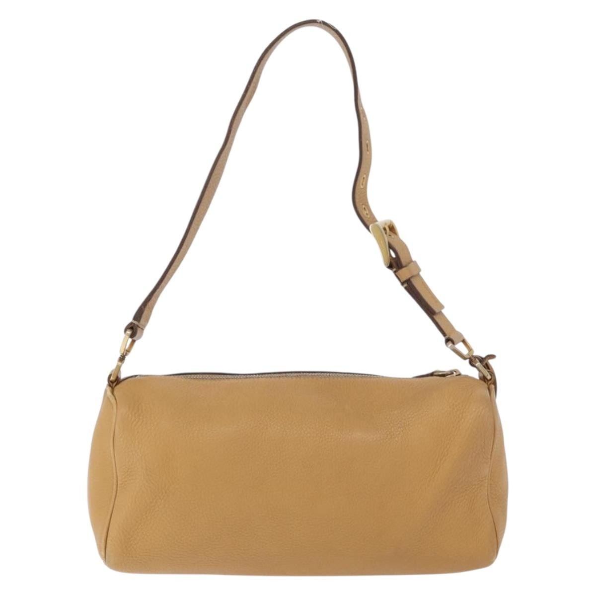 Prada Vintage Shoulder Bag Leather, BROWN, LEATHER, Shoulder bag