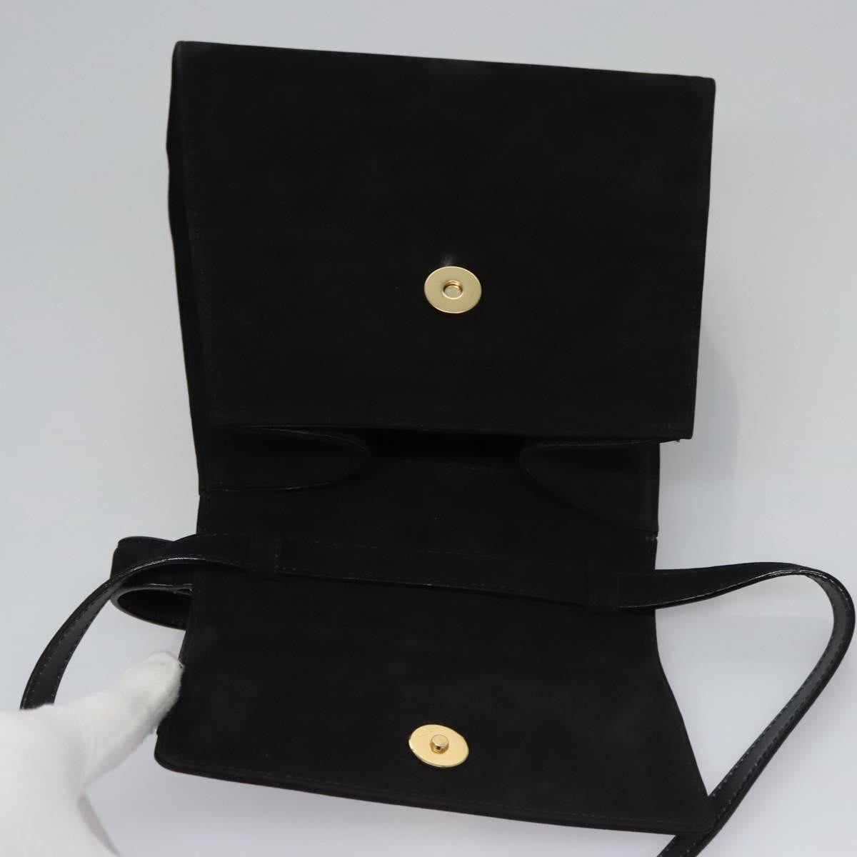 Salvatore Ferragamo Vintage Vara Bow Top Handle Bag Suede, BLACK, SUEDE, Handbag