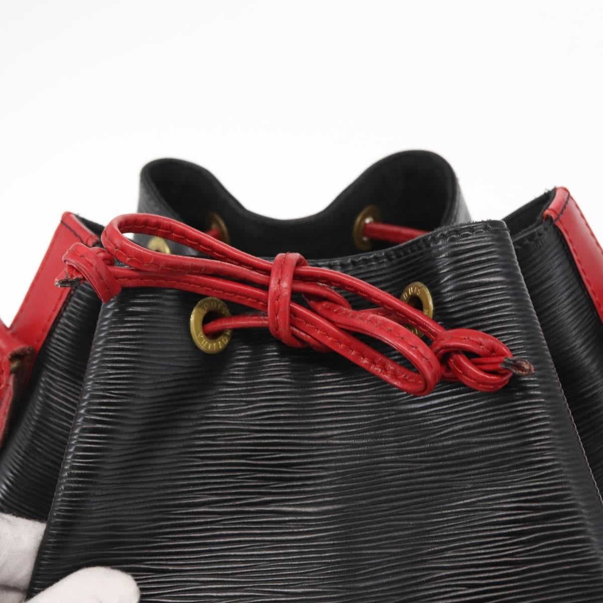 Louis Vuitton Bicolor Noe Handbag Epi Leather, BLACK, LEATHER, Shoulder bag
