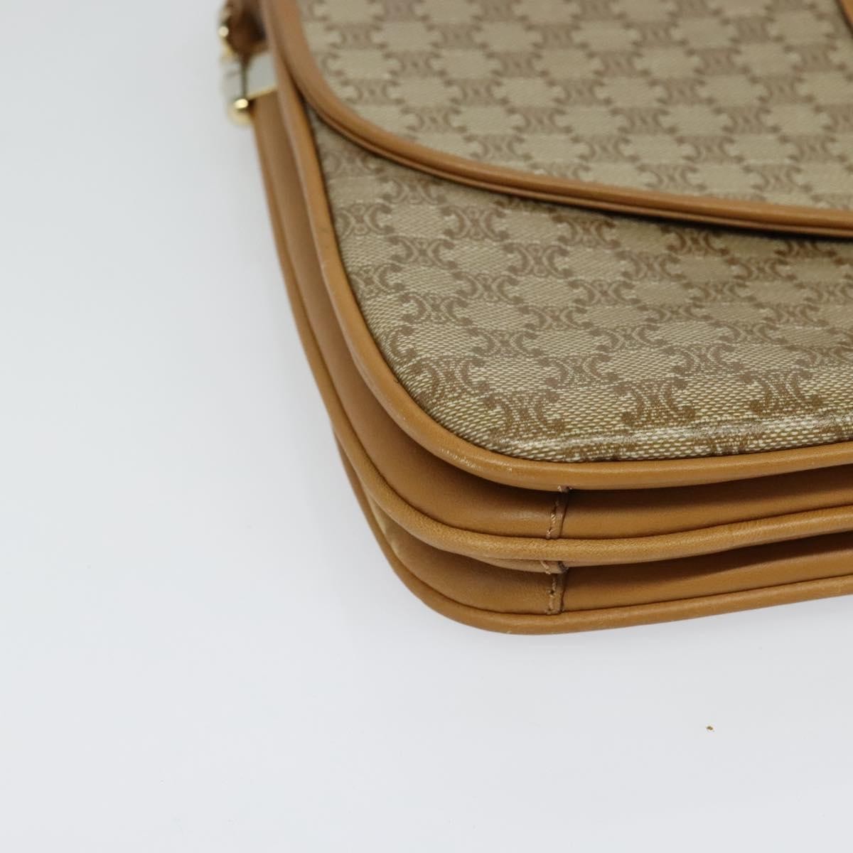 Celine Macadam Shoulder Bag PVC Leather, BEIGE, CANVAS, Shoulder bag
