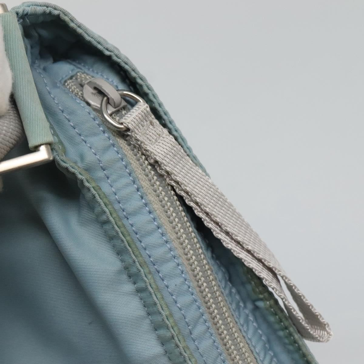 Prada Flat Messenger Bag Tessuto, Blue, Nylon, Shoulder Bag