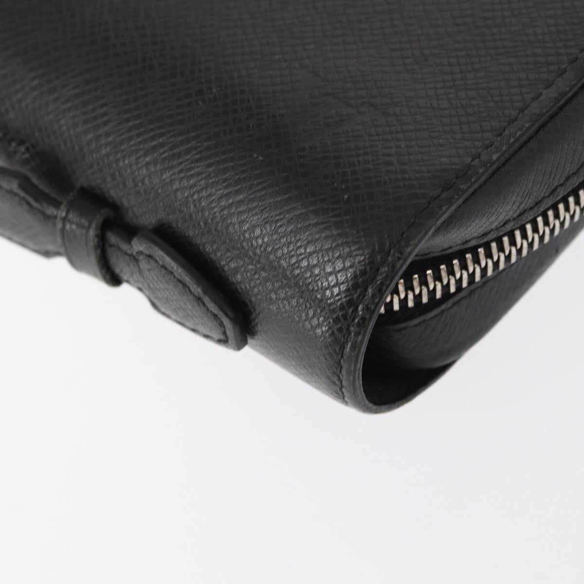 Louis Vuitton Zippy XL Taiga Leather, BLACK, LEATHER, Wallets