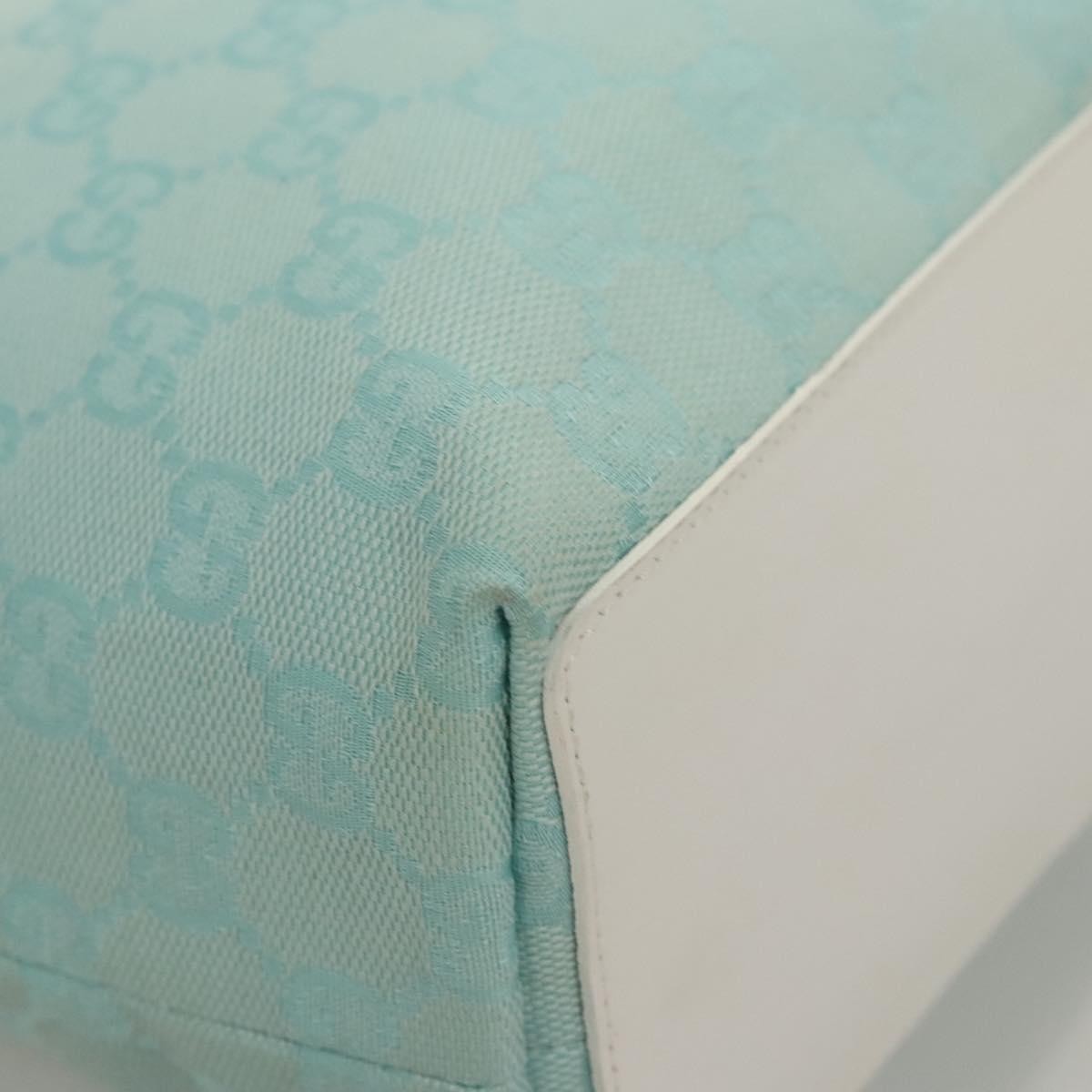 Gucci Vintage Bucket Shopping Tote GG Canvas, BLUE, CANVAS, Tote bag