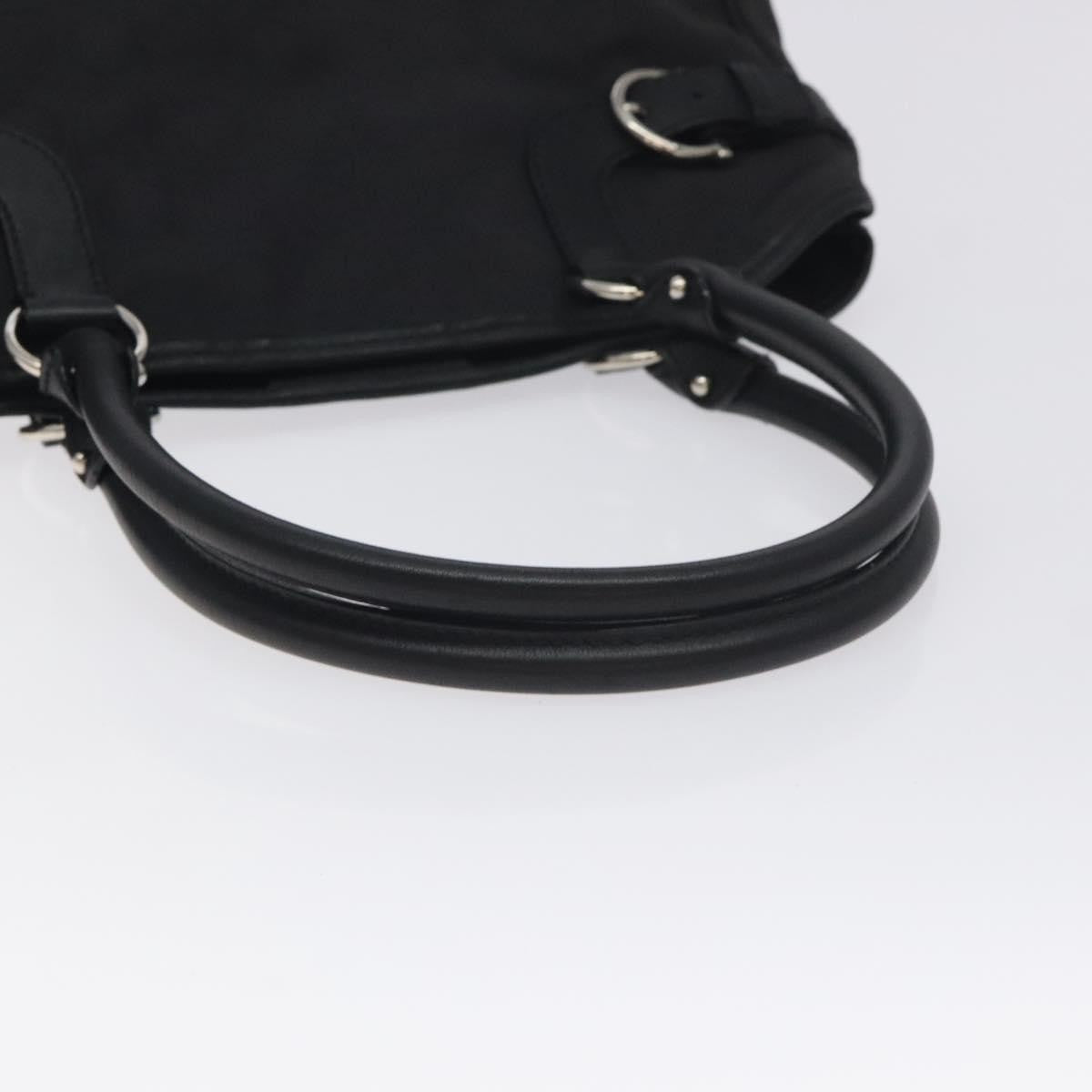 Salvatore Ferragamo Gancini handbag Nylon, BLACK, NYLON, Handbag