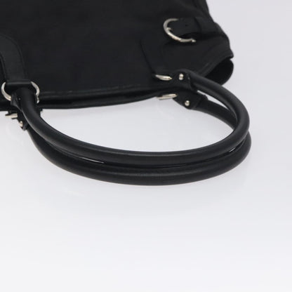 Salvatore Ferragamo Gancini handbag Nylon, BLACK, NYLON, Handbag