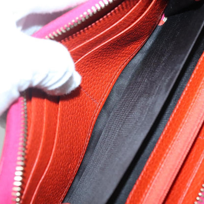 Gucci Bamboo Tassel Zip Wallet Leather, PINK, LEATHER, Wallets