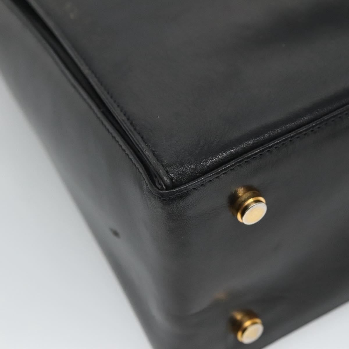 Salvatore Ferragamo Gancini Convertible Top Handle Bag Leather, BLACK, LEATHER, Handbag