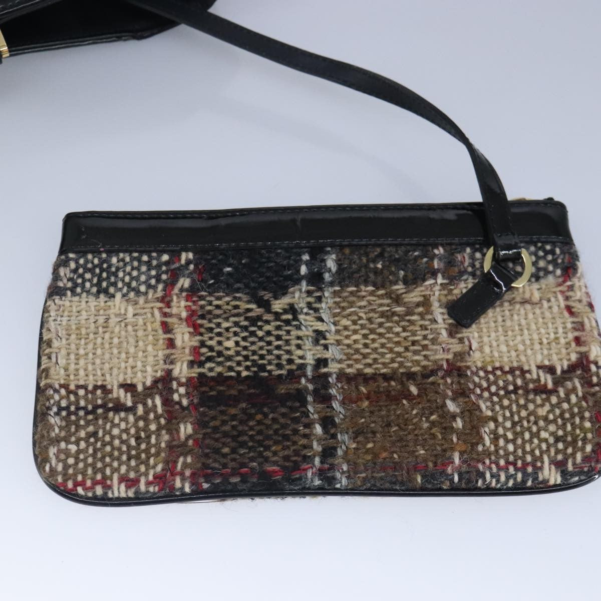 Burberry Vintage tote bag Wool, BEIGE, WOOL, Tote bag