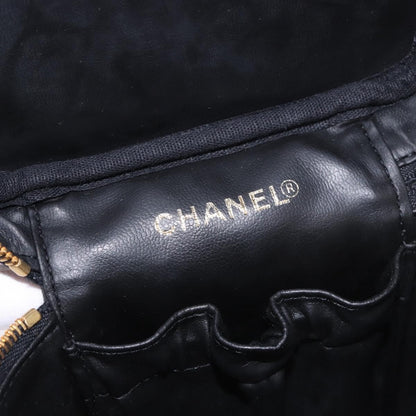 Chanel Vintage Timeless Cosmetic Case Caviar, Black, Leather, Handbag