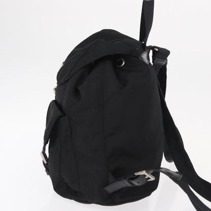 Prada Double Front Pocket Backpack Tessuto, BLACK, NYLON, Backpack