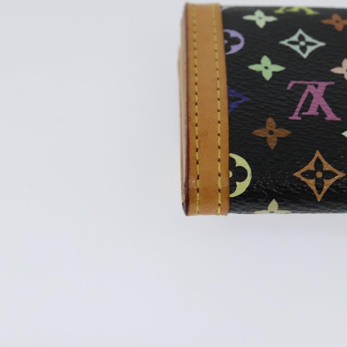 Louis Vuitton Porte-Monnaie Plat Coin Purse Monogram Multicolor, BLACK, CANVAS, Wallets