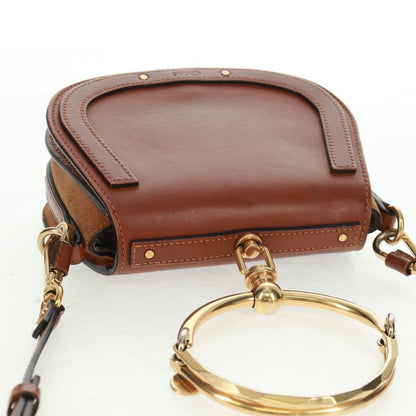 Chloe Nile Crossbody Bag Leather, BROWN, LEATHER, Handbag