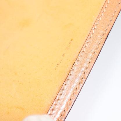 Celine Macadam Handbag Macadam with leather, BROWN, CANVAS, Handbag