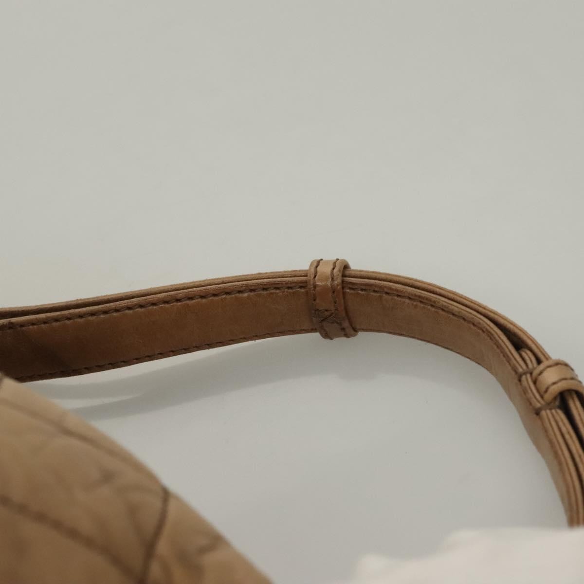 Chanel Vintage Wild Stitch Zip Shoulder Bag Quilted Lambskin, BROWN, LEATHER, Shoulder bag