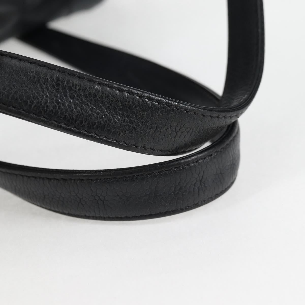 Chanel Square Stitch Shoulder Bag Quilted Caviar, BLACK, LEATHER, Shoulder bag