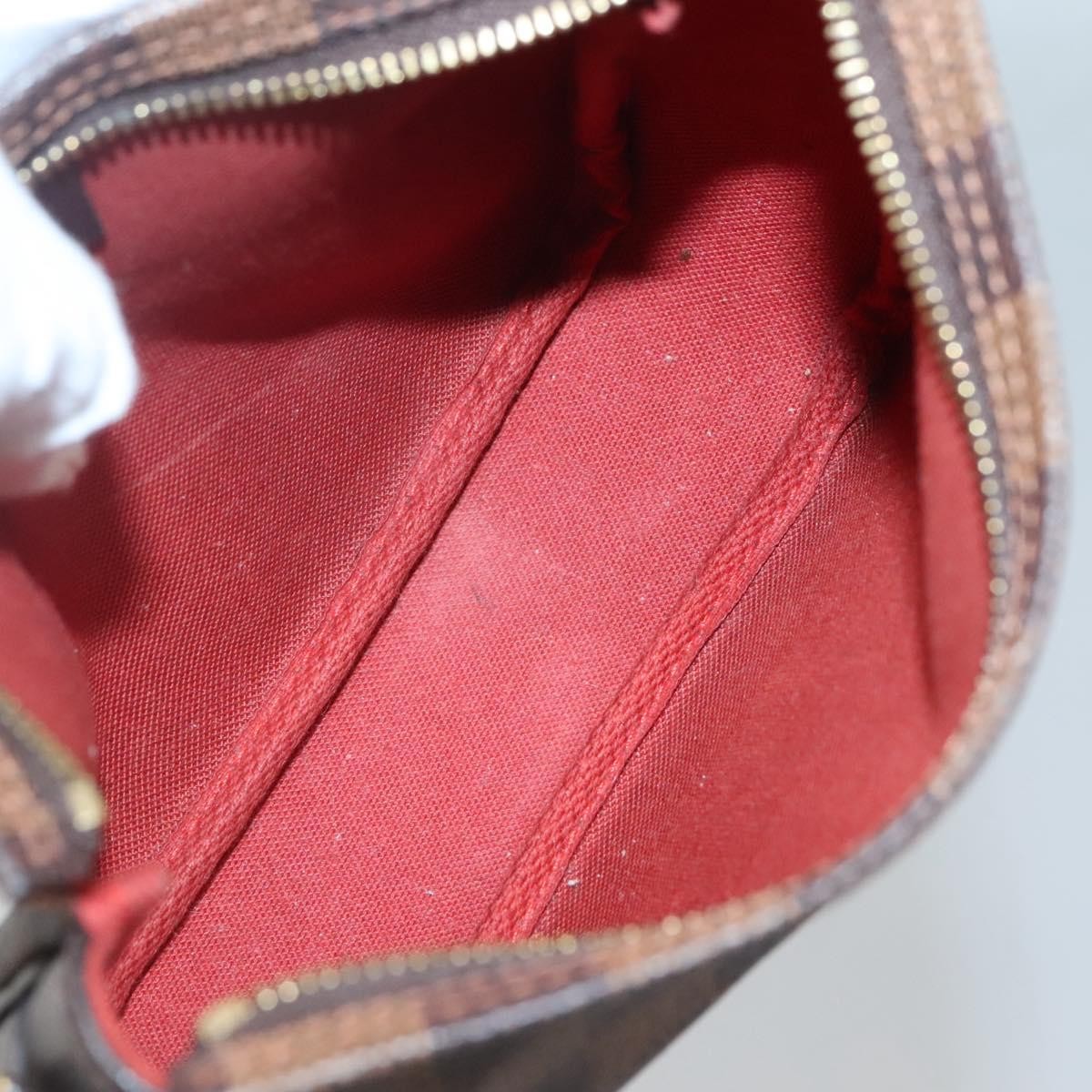 Louis Vuitton Trousse Make Up Bag Damier, BROWN, CANVAS, Clutche & pouche