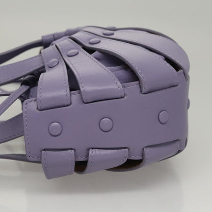 Bottega Veneta Shell Bag Leather, Purple, Leather, Shoulder Bag