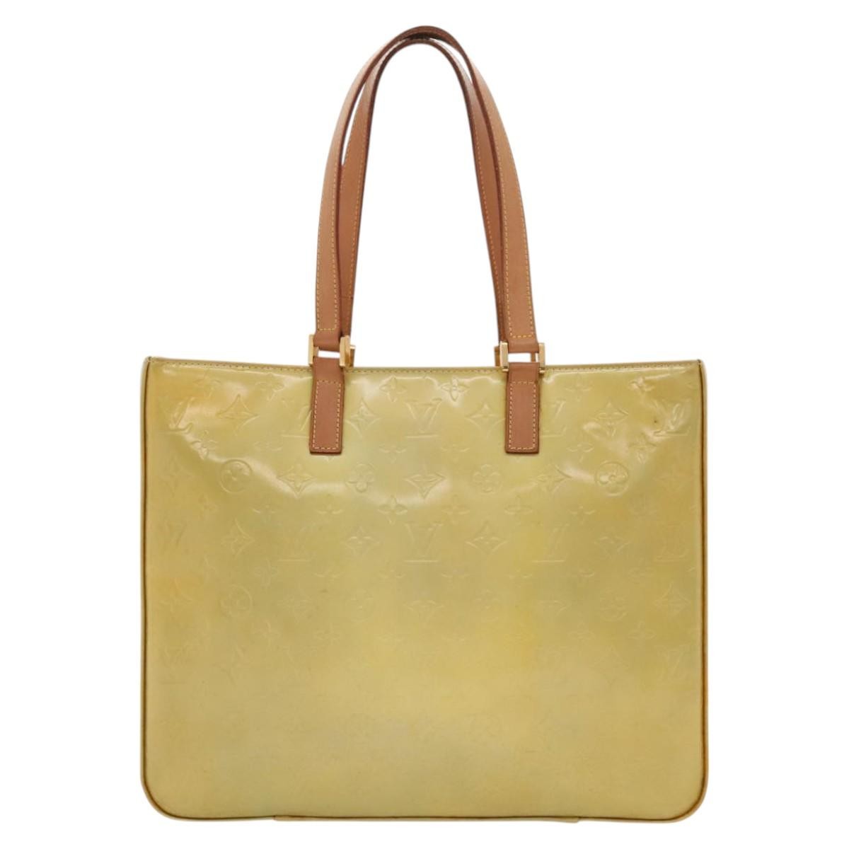 Louis Vuitton Columbus Handbag Monogram Vernis, GRAY, PATENT_LEATHER, Tote bag