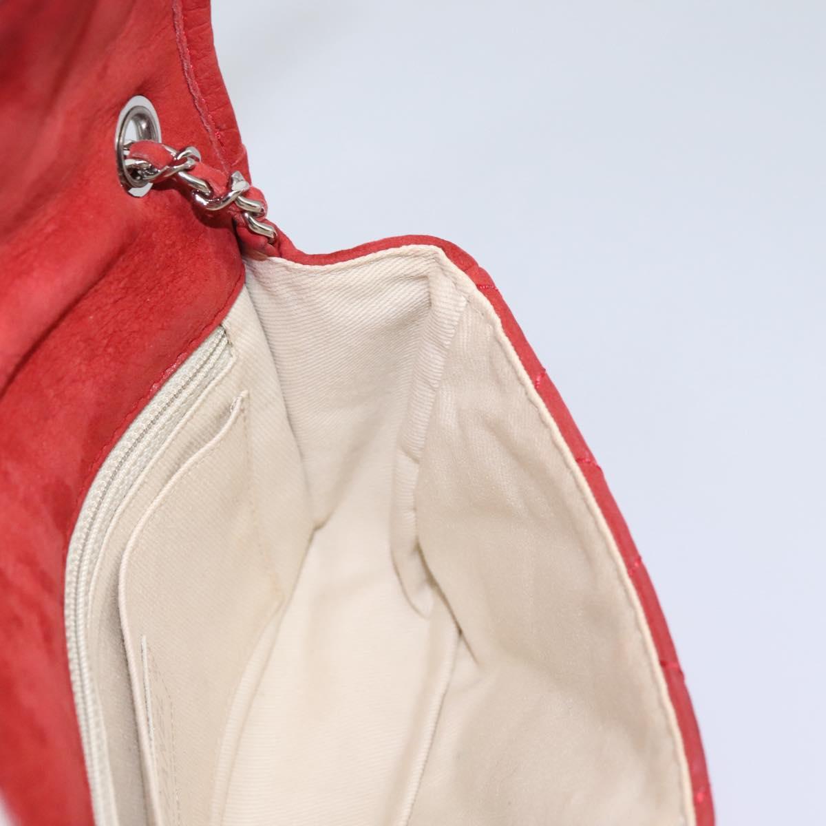 Chanel Natural Beauty Flap Bag Suede, RED, SUEDE, Shoulder bag