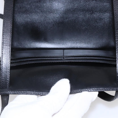 Celine Vintage Macadam Shoulder Bag Canvas, BLACK, CANVAS, Shoulder bag