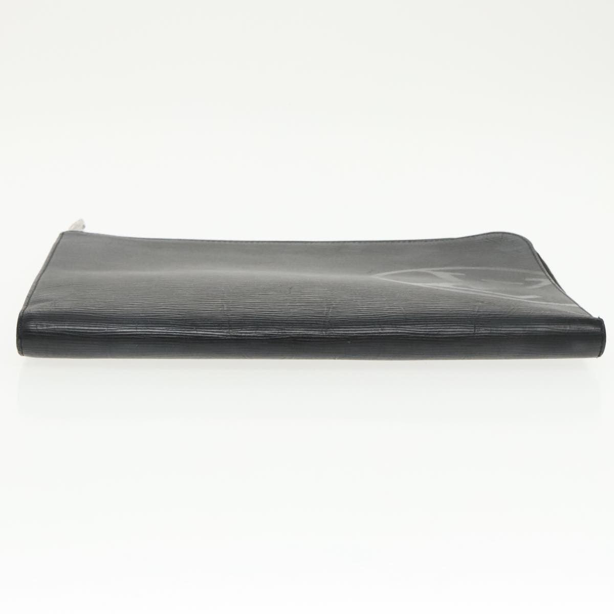 Louis Vuitton Pochette Jour Initials Epi Leather, BLACK, LEATHER, Clutche & pouche