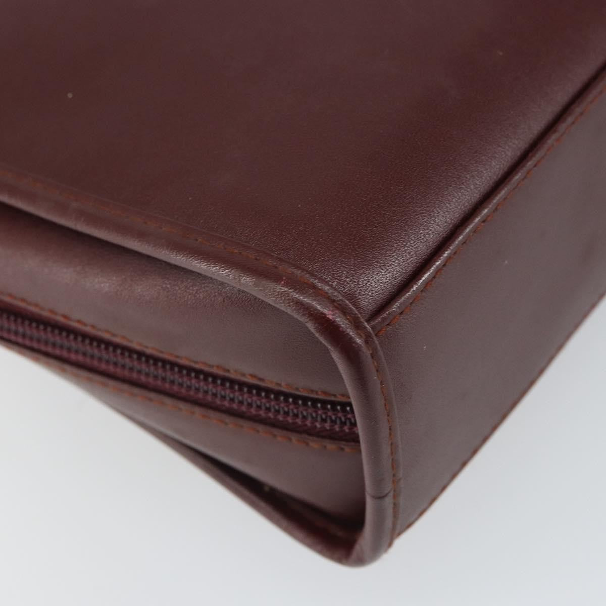 cartier Must de Cartier Clutch bag Leather, BURGUNDY, LEATHER, Clutche & pouche