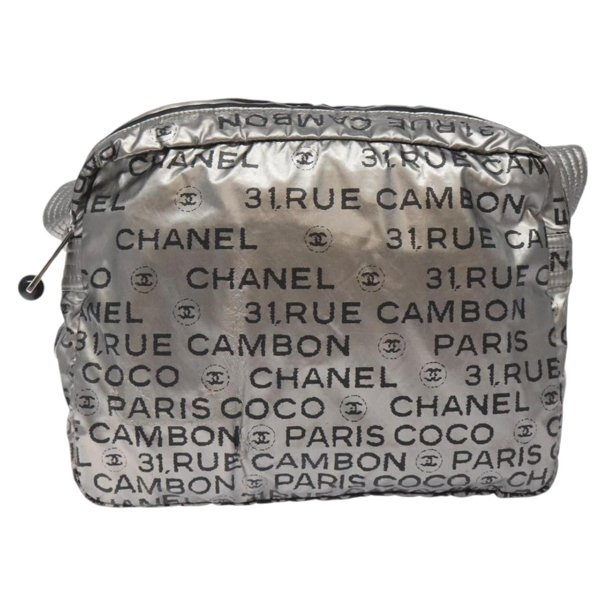 Chanel Unlimited Shoulder Bag Nylon, SILVER, NYLON, Shoulder bag