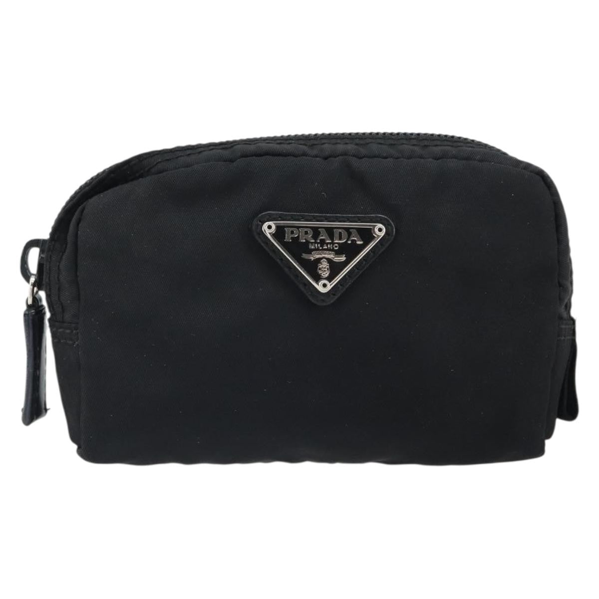 Prada Vintage Pouch Tessuto, BLACK, NYLON, Clutche & pouche