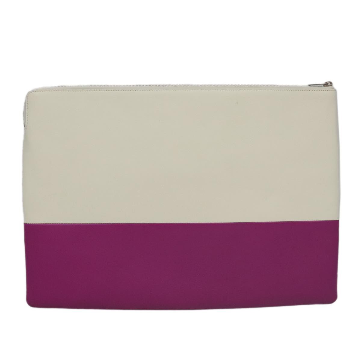 Celine Solo Pouch Bicolor Leather, PURPLE, LEATHER, Clutche & pouche
