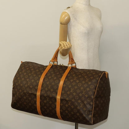 Louis Vuitton Keepall Bag Monogram Canvas, BROWN, CANVAS, Travel bag