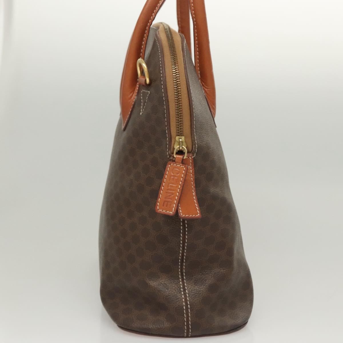 Celine Macadam Handbag Macadam with leather, Brown, Canvas, Handbag