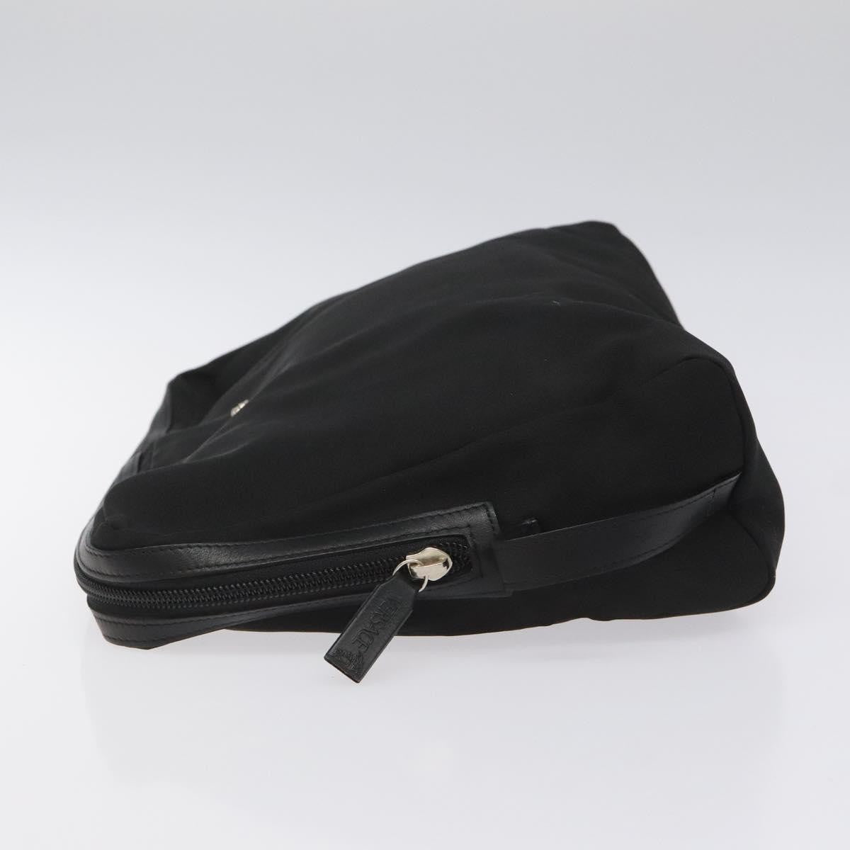 Versace Vintage Zip Pouch Canvas, BLACK, CANVAS, Clutche & pouche