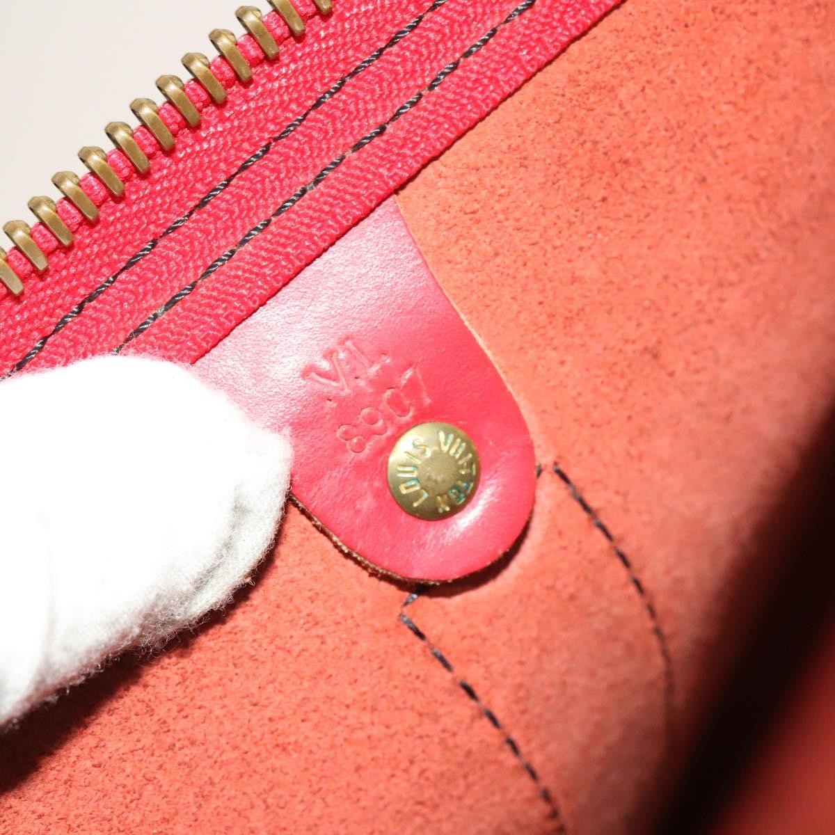 Louis Vuitton Keepall Bag Epi Leather, RED, LEATHER, Travel bag