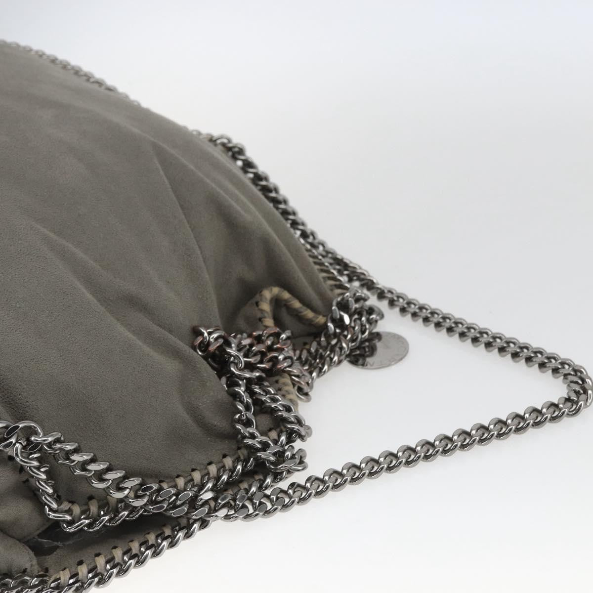Stella McCartney Falabella Fold Over Bag Shaggy Deer, GRAY, POLYESTER, Shoulder bag