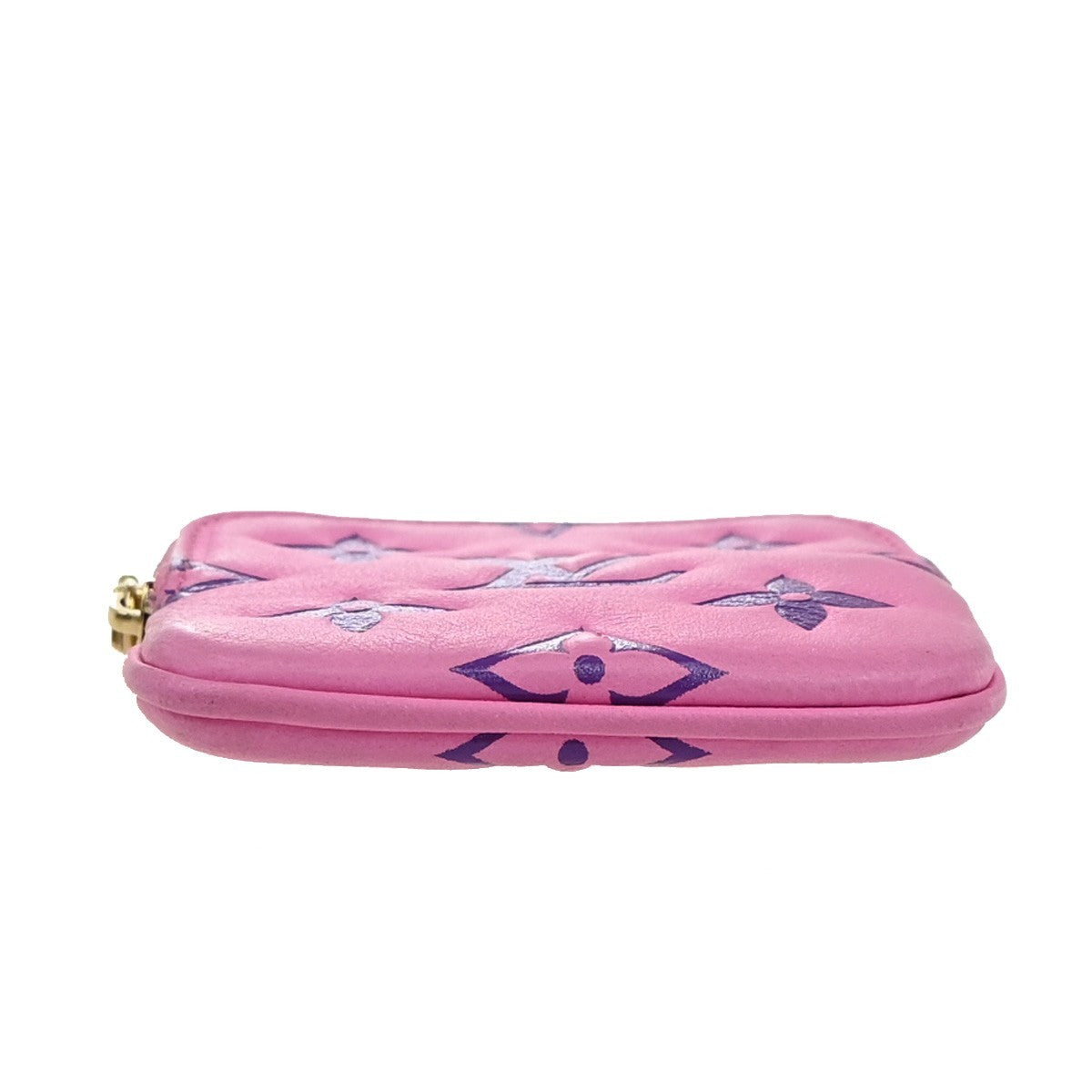 Louis Vuitton Lanyard Multipochette Coin Case Monogram Empreinte, PINK, LEATHER, Wallets