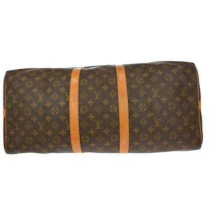 Louis Vuitton Keepall Bandouliere Bag Monogram Canvas, BROWN, CANVAS, Travel bag