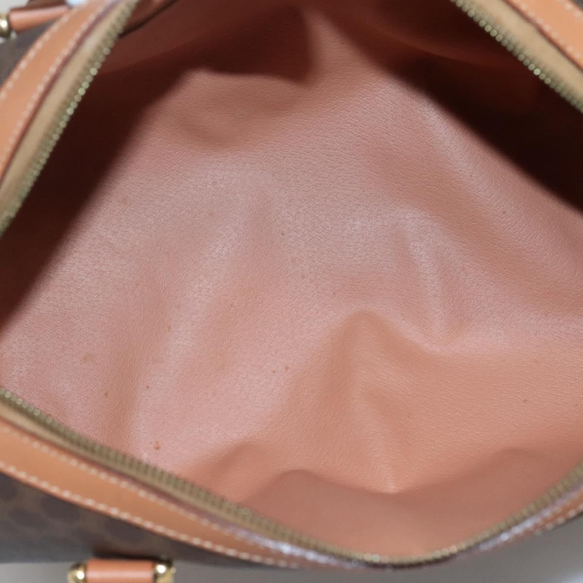 Celine Macadam Handbag Macadam with leather, BROWN, CANVAS, Handbag