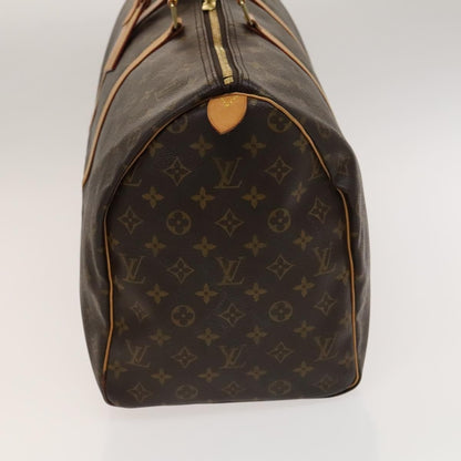 Louis Vuitton Keepall Bag Monogram Canvas, BROWN, CANVAS, Travel bag