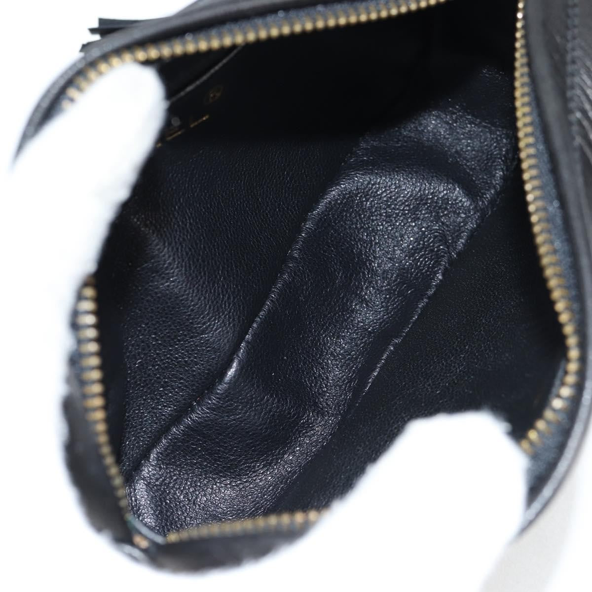 Chanel Vintage Diamond CC Camera Bag Quilted Lambskin, Black, Leather, Clutch