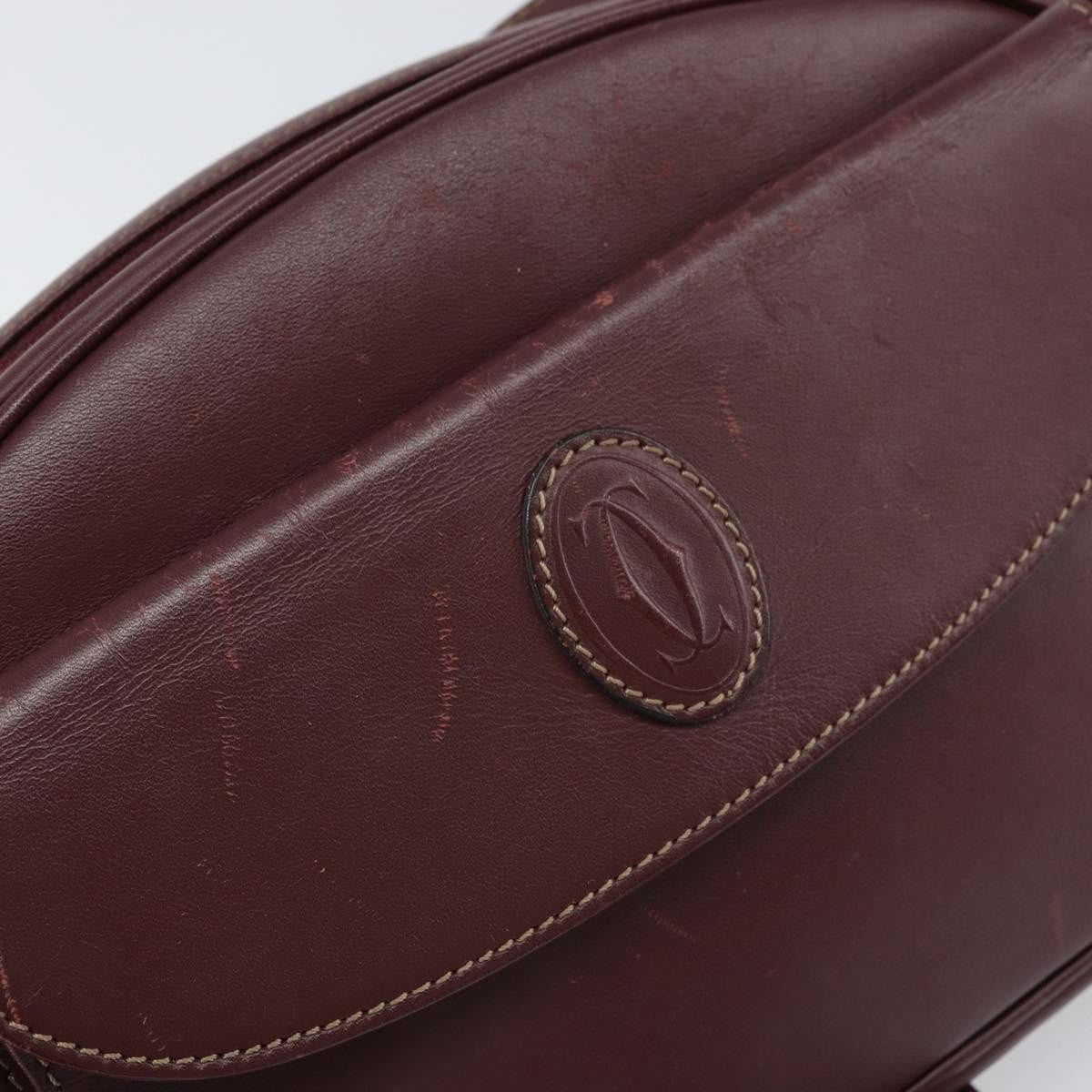 cartier Must de Cartier Shoulder Bag Leather, BURGUNDY, LEATHER, Shoulder bag