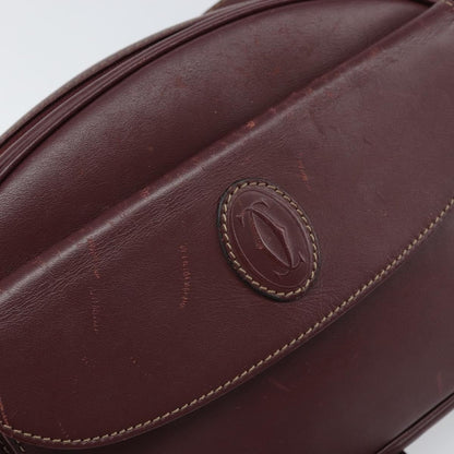 cartier Must de Cartier Shoulder Bag Leather, BURGUNDY, LEATHER, Shoulder bag