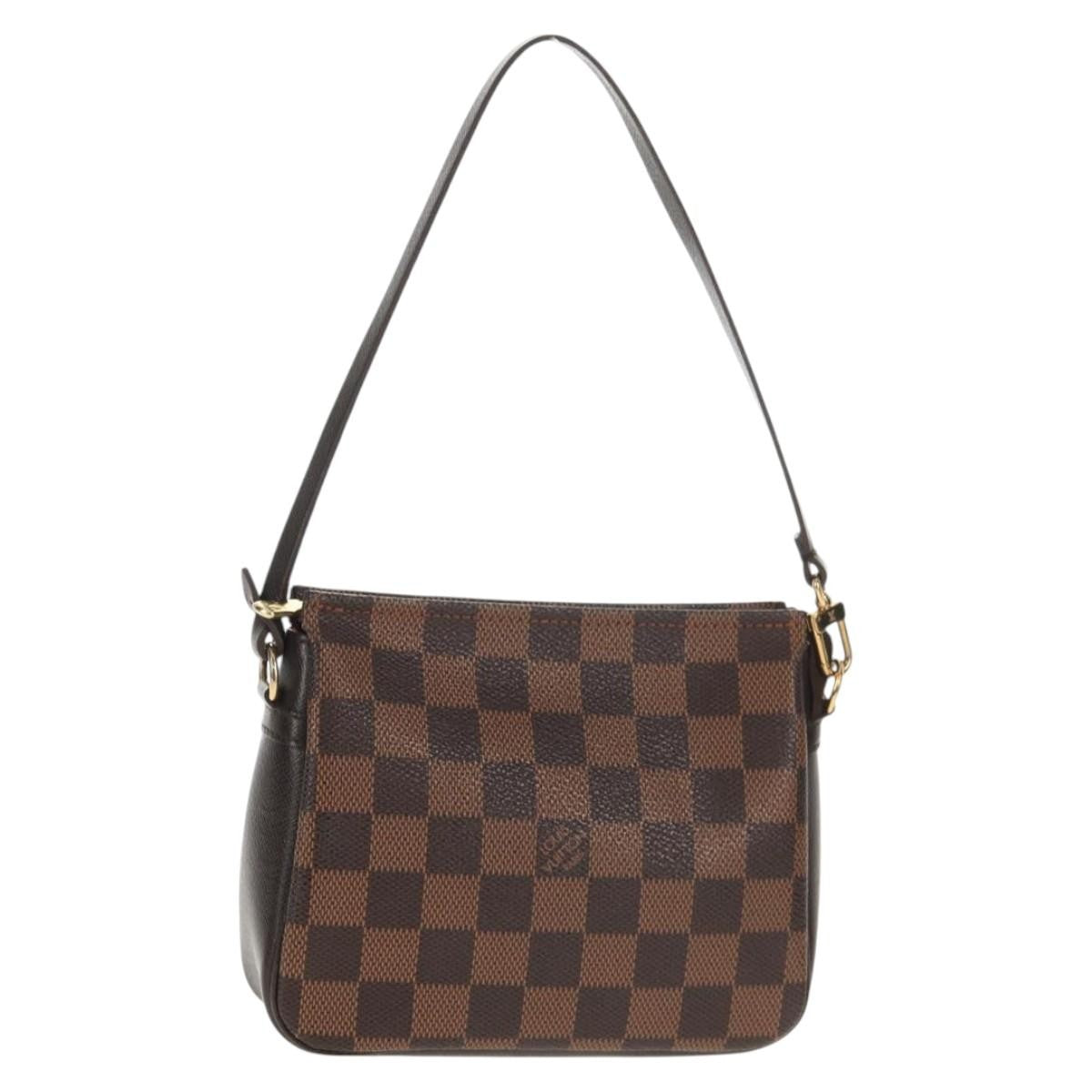 Louis Vuitton Trousse Make Up Bag Damier, BROWN, CANVAS, Clutche & pouche