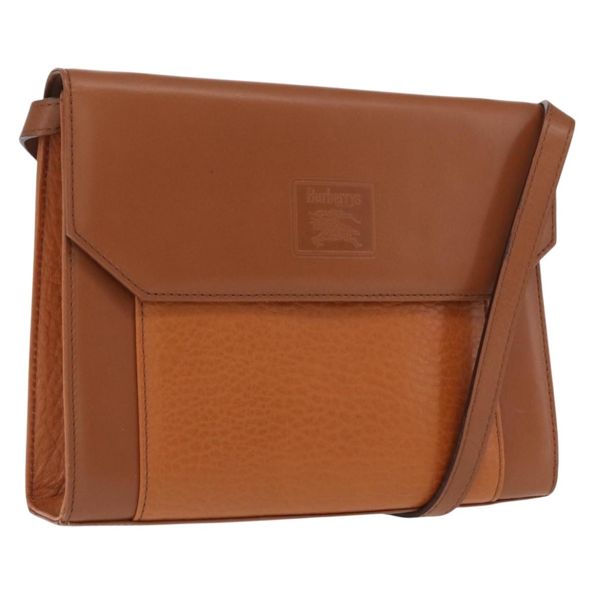 Burberry Vintage Shoulder Bag Leather, BROWN, LEATHER, Shoulder bag