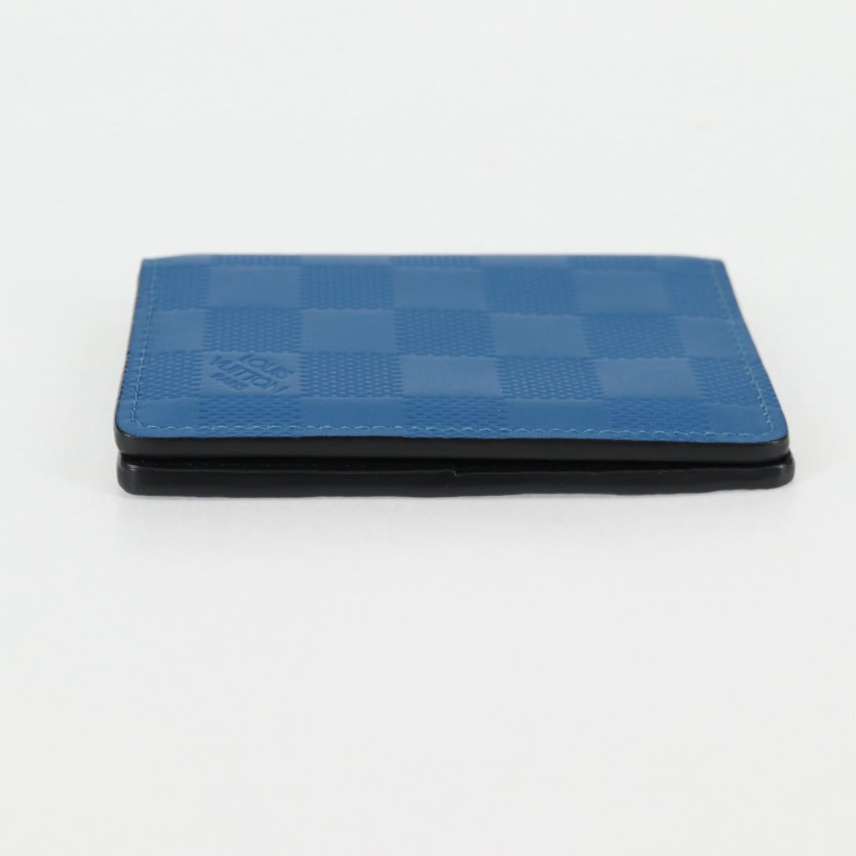 Louis Vuitton pocket organizer Leather, BLUE, LEATHER, Toiletry Case