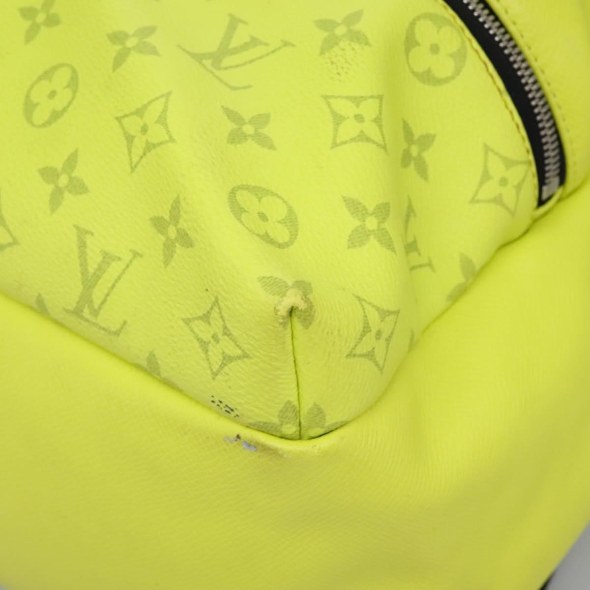 Louis Vuitton Discovery Backpack Monogram Taigarama, Yellow, Leather, Backpack