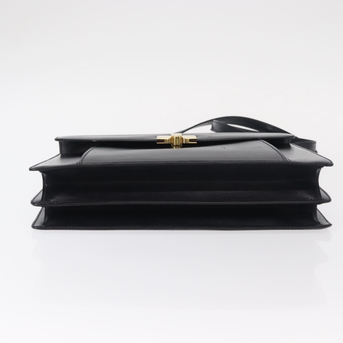 Bally Vintage Handbag Leather, Navy, Leather, Handbag