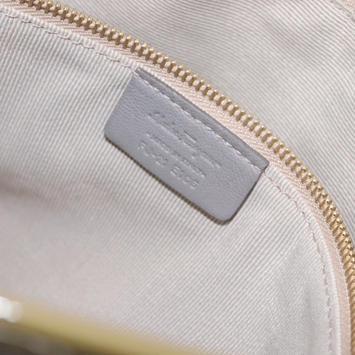Salvatore Ferragamo Vala Handbag Leather, GRAY, LEATHER, Handbag