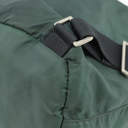 Prada Double Front Pocket Backpack Tessuto, Green, Nylon, Backpack